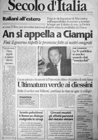 venerdì 16 febbraio 2001