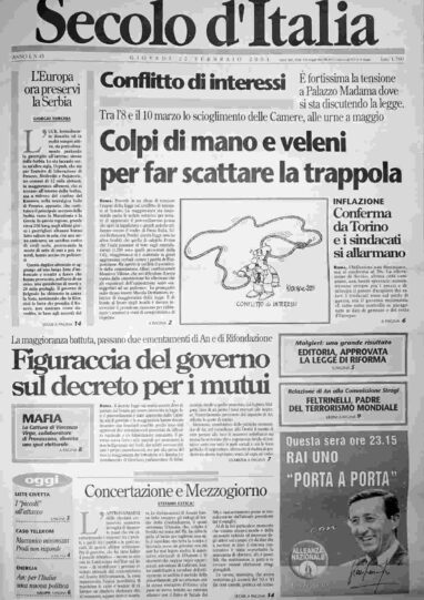giovedì 22 febbraio 2001