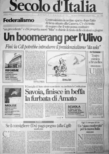 venerdì 2 marzo 2001