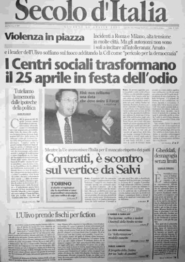 giovedì 26 aprile 2001