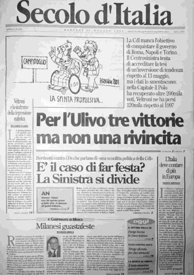 martedì 29 maggio 2001