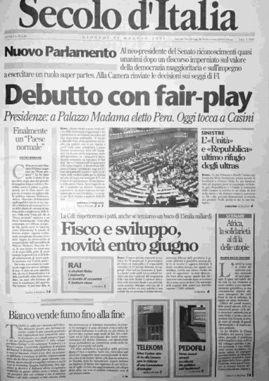 giovedì 31 maggio 2001