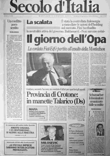martedì 3 luglio 2001