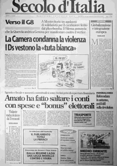 mercoledì 18 luglio 2001