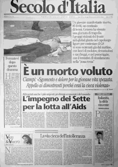 sabato 21 luglio 2001