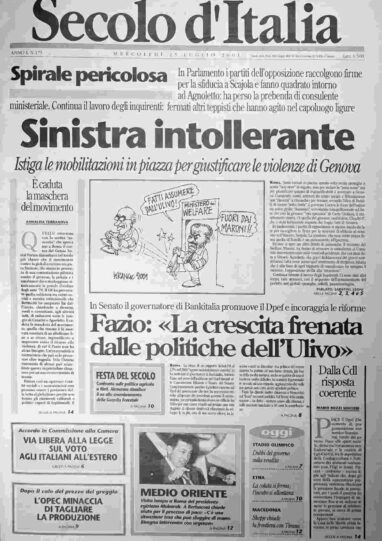 mercoledì 25 luglio 2001