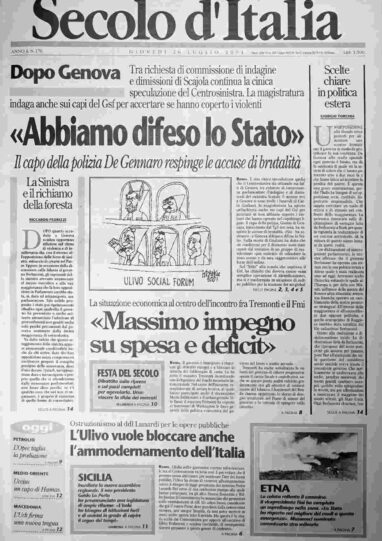 giovedì 26 luglio 2001