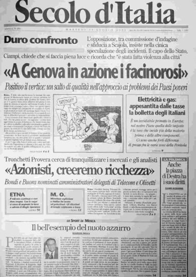 martedì 31 luglio 2001