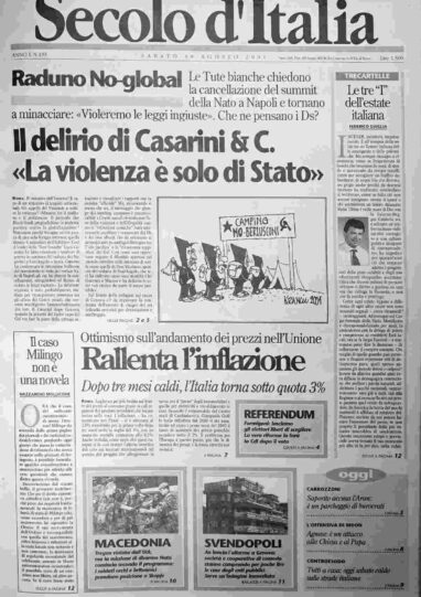 sabato 18 agosto 2001