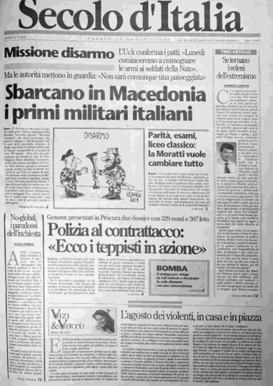sabato 25 agosto 2001