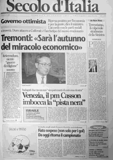 domenica 26 agosto 2001