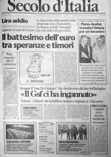 venerdì 31 agosto 2001