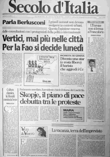 sabato 1 settembre 2001