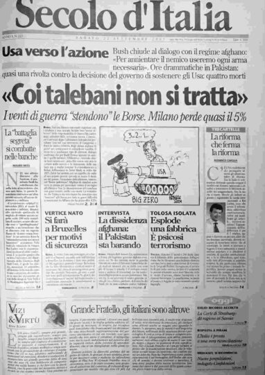 sabato 22 settembre 2001