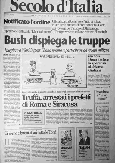 mercoledì 26 settembre 2001