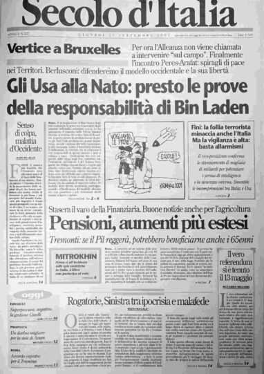 giovedì 27 settembre 2001