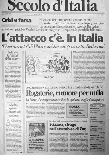 venerdì 28 settembre 2001