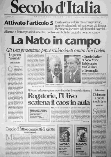 mercoledì 3 ottobre 2001