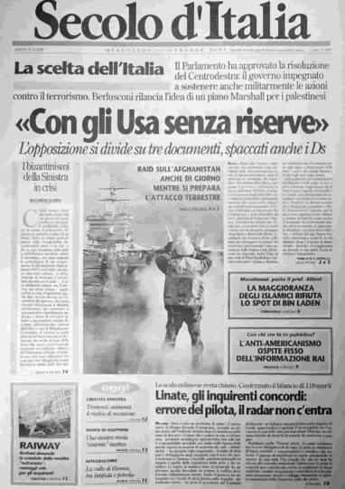 mercoledì 10 ottobre 2001