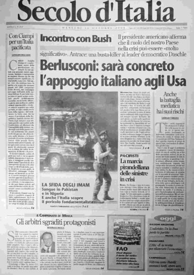 martedì 16 ottobre 2001