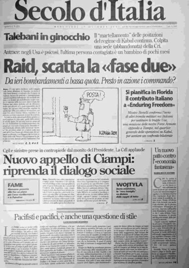 mercoledì 17 ottobre 2001