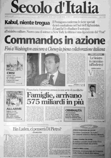 sabato 20 ottobre 2001