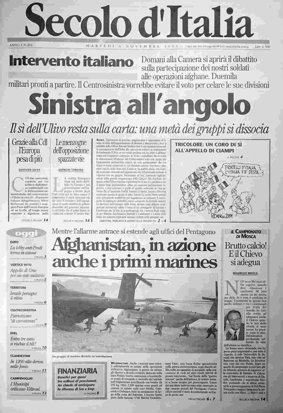 martedì 6 novembre 2001