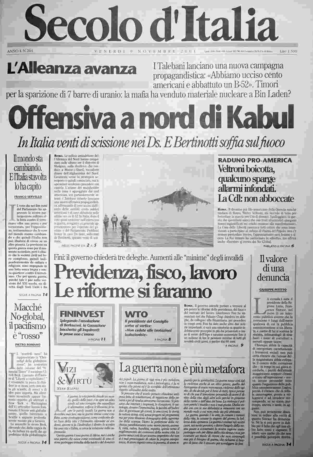 venerdì 9 novembre 2001