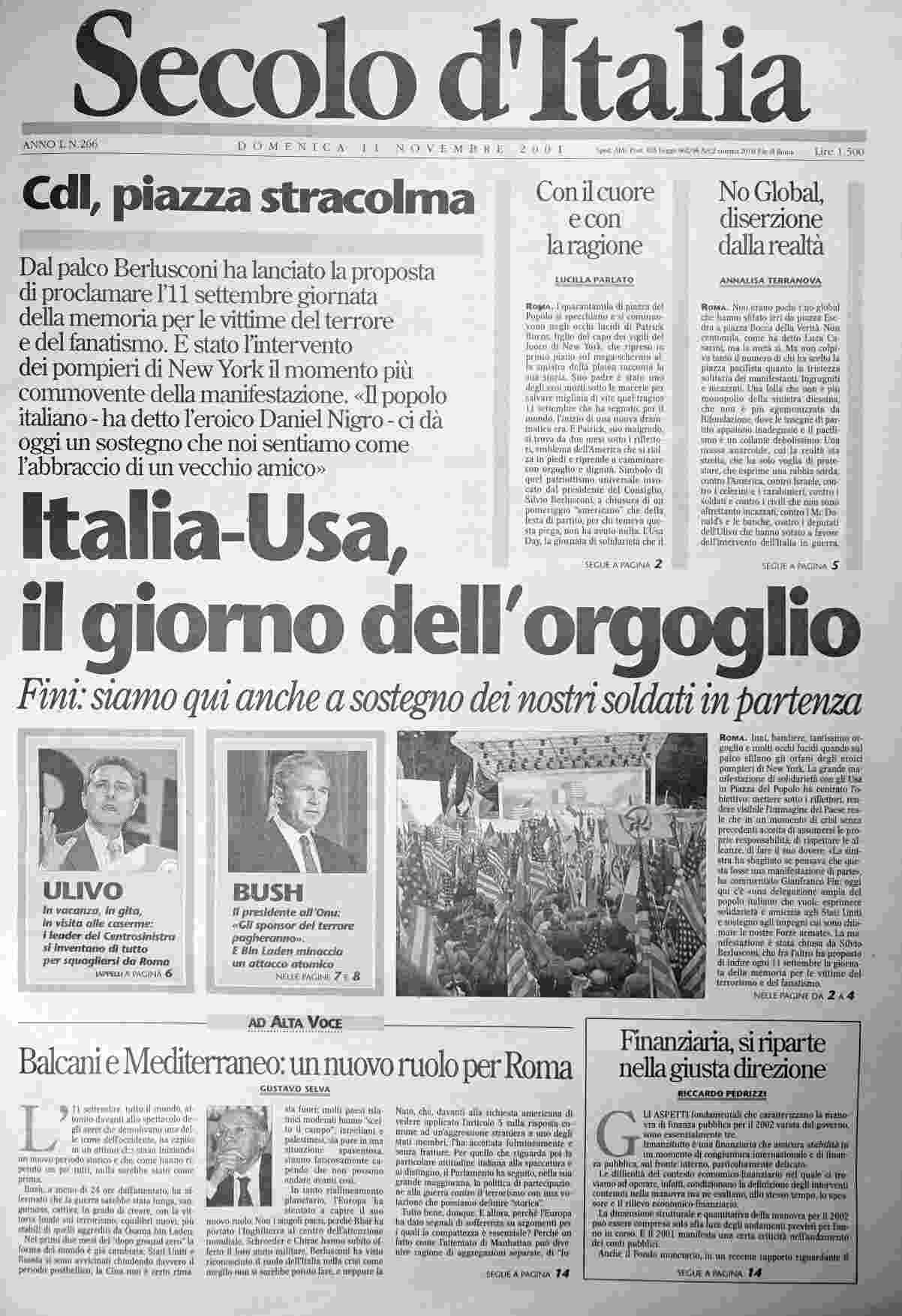 domenica 11 novembre 2001