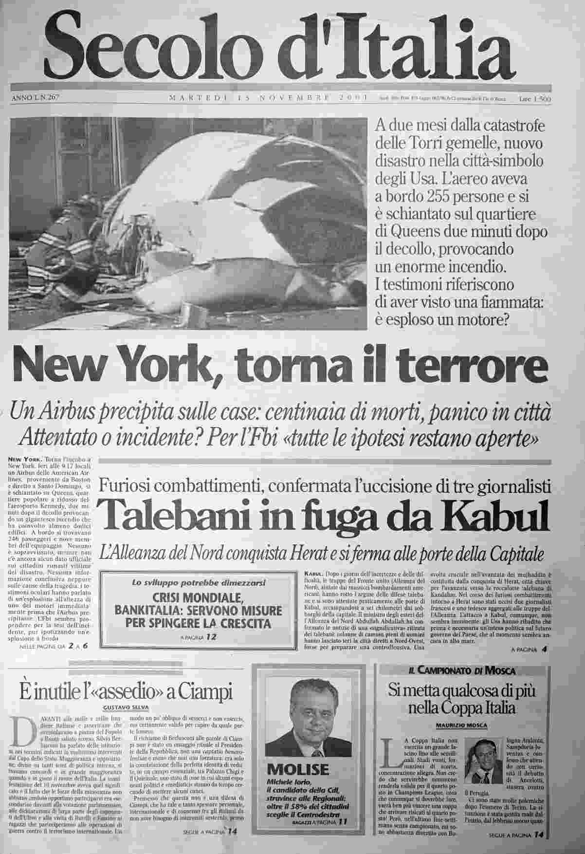 martedì 13 novembre 2001