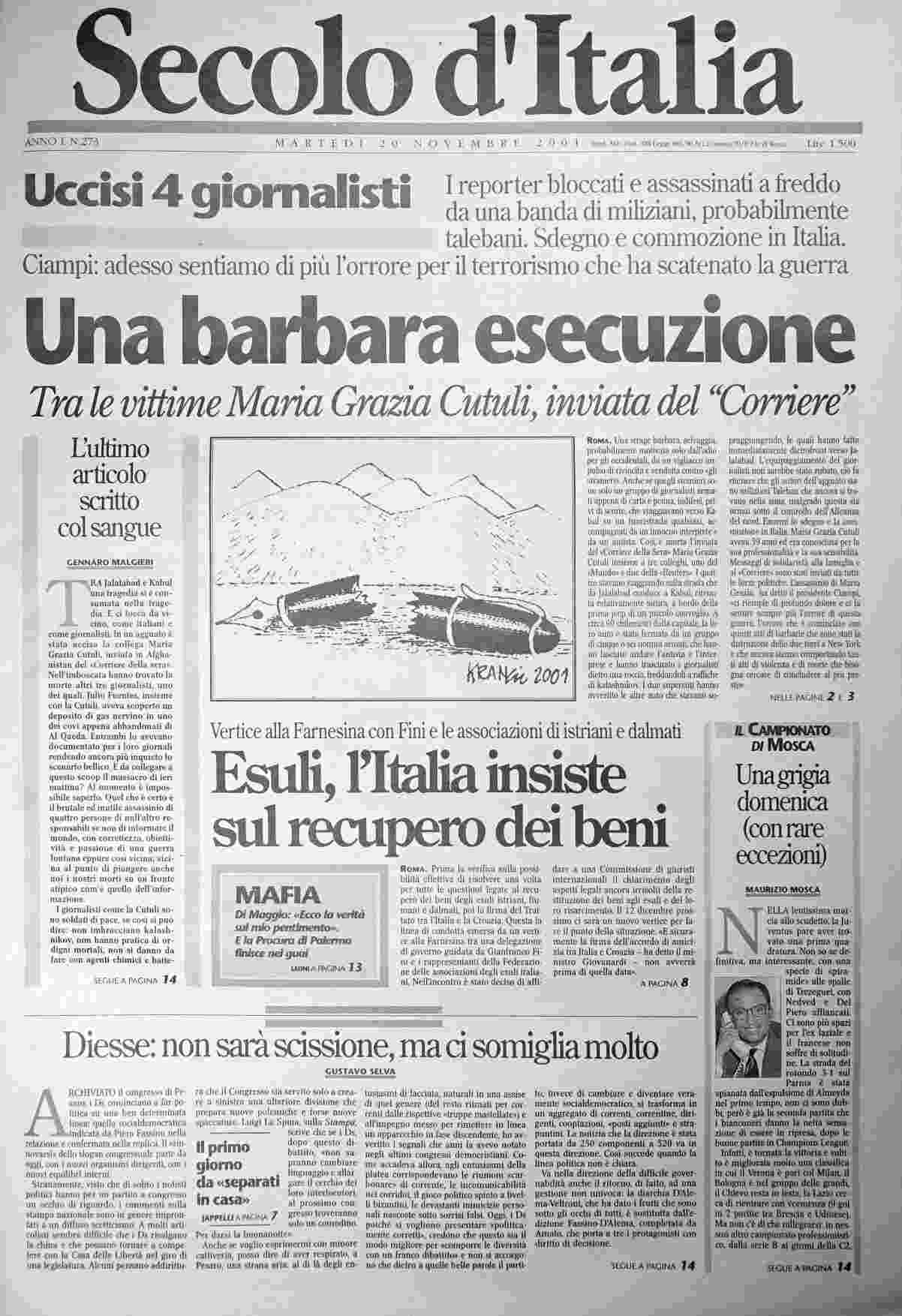 martedì 20 novembre 2001