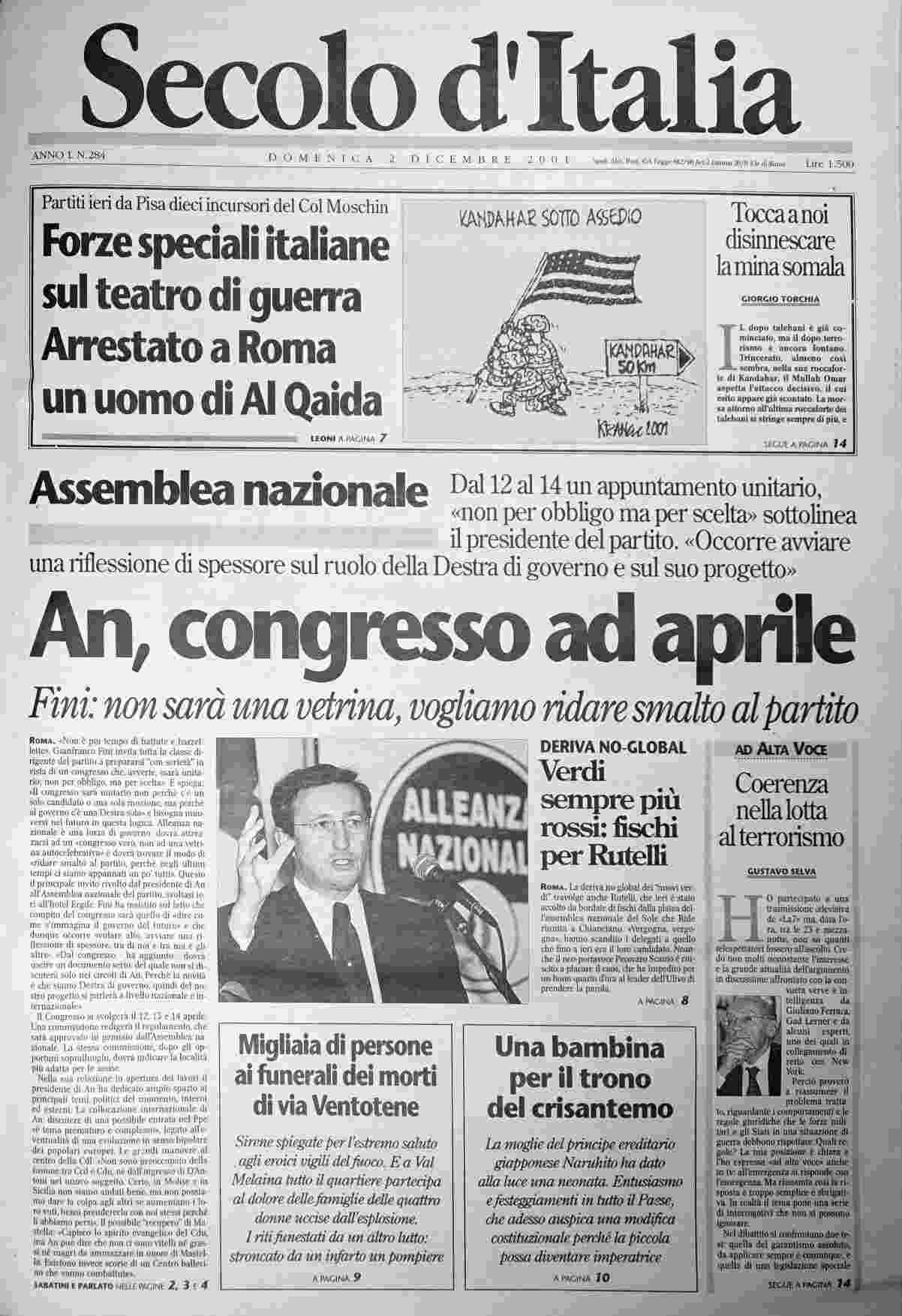 domenica 2 dicembre 2001