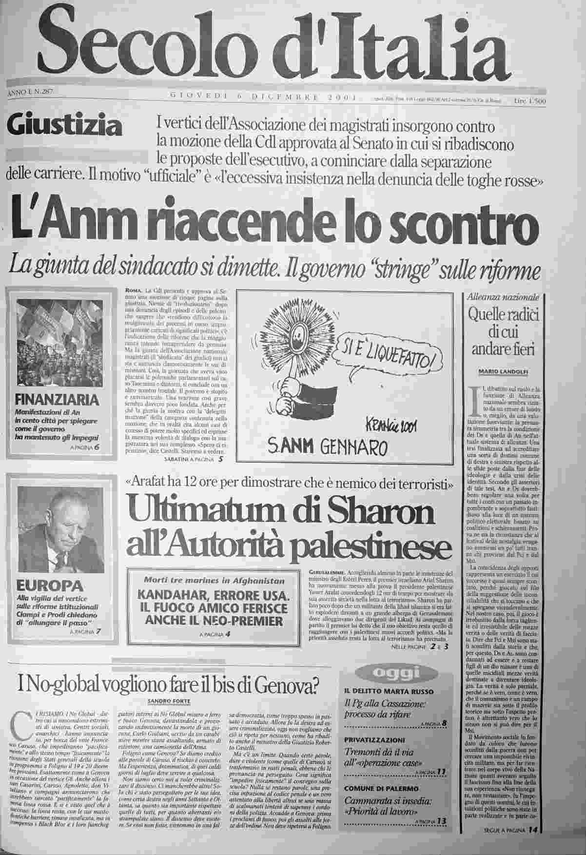 giovedì 6 dicembre 2001