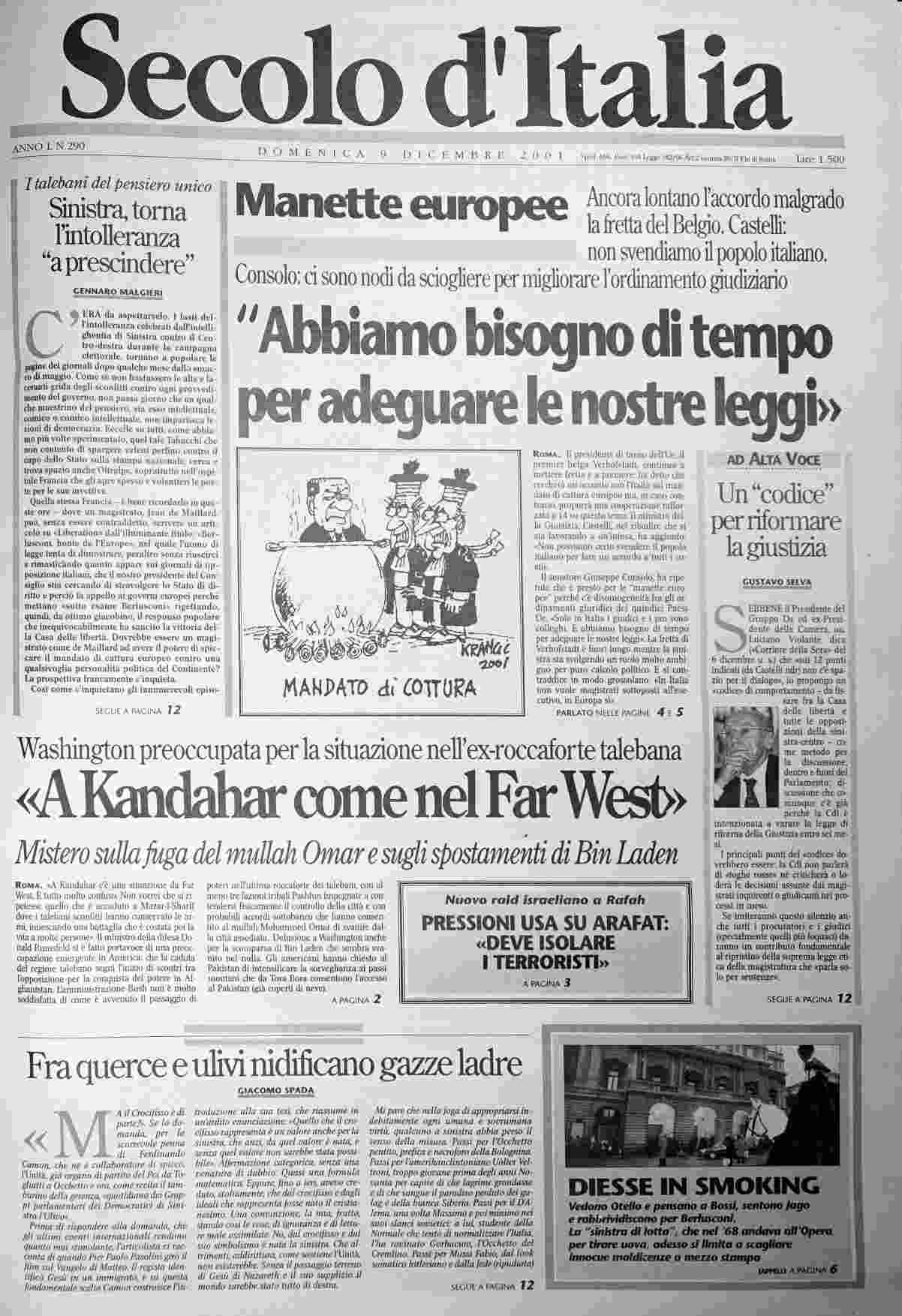 domenica 9 dicembre 2001