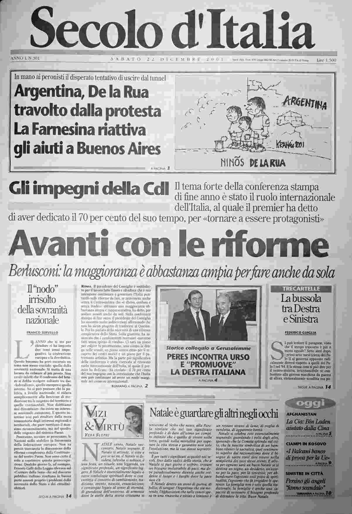 sabato 22 dicembre 2001