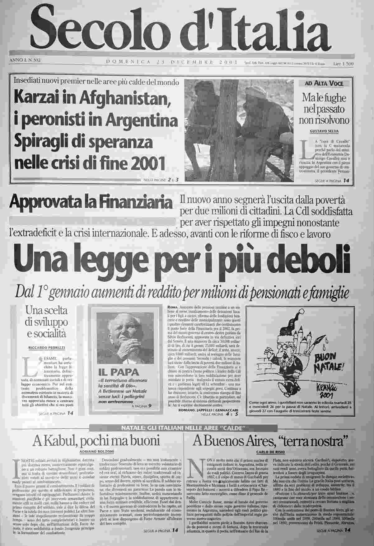 domenica 23 dicembre 2001