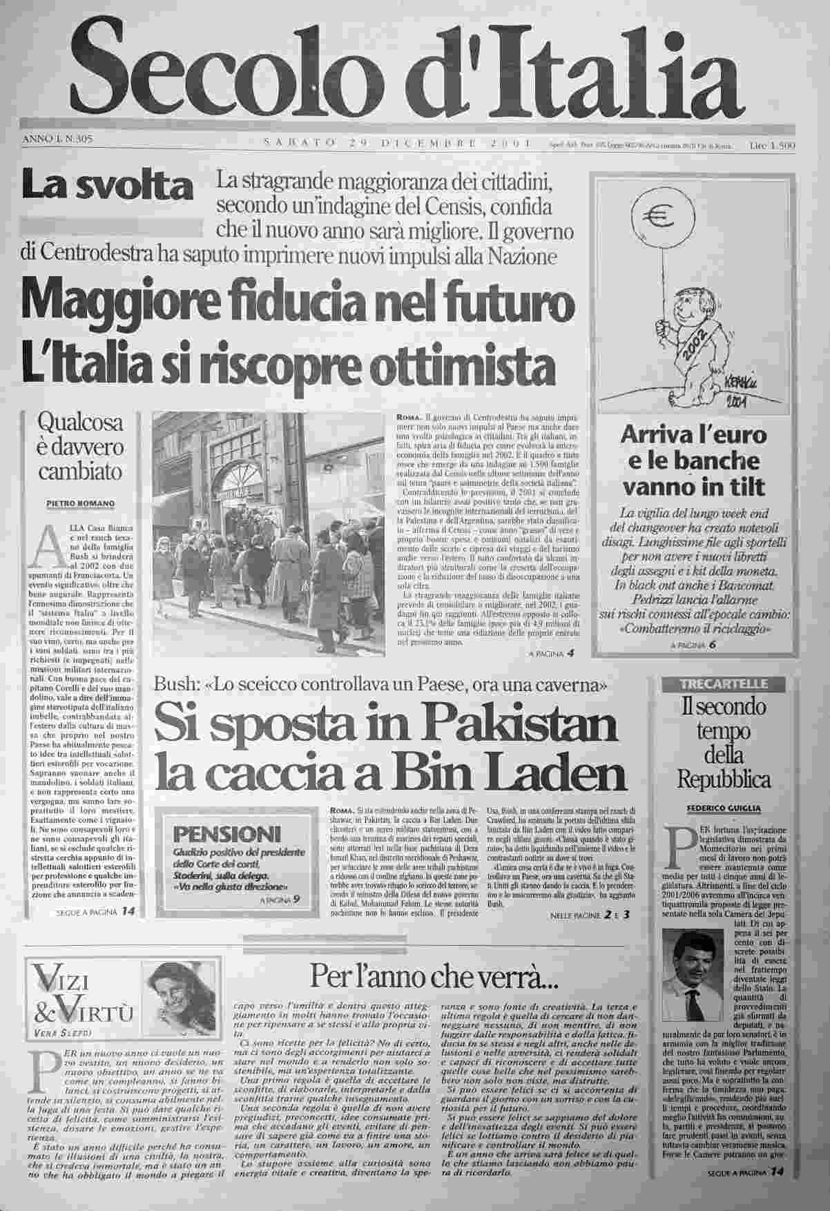 sabato 29 dicembre 2001