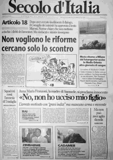 venerdì 15 marzo 2002