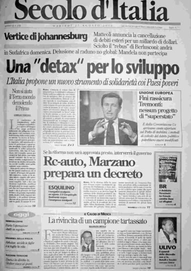 martedì 27 agosto 2002