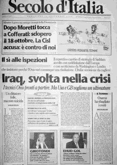 mercoledì 18 settembre 2002