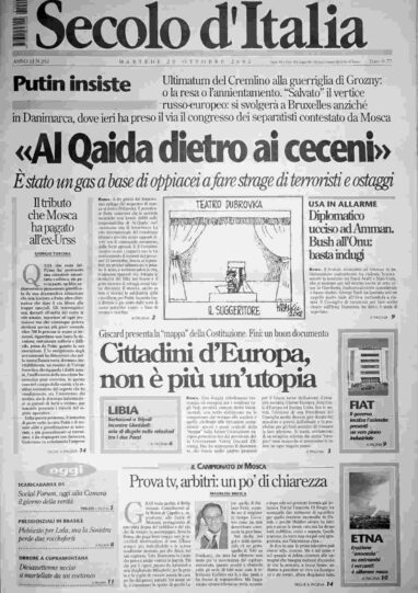 martedì 29 ottobre 2002