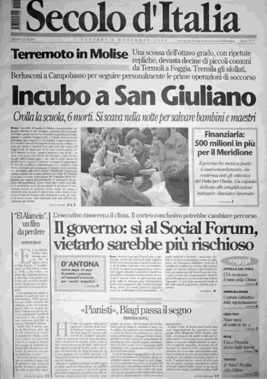 venerdì 1 novembre 2002