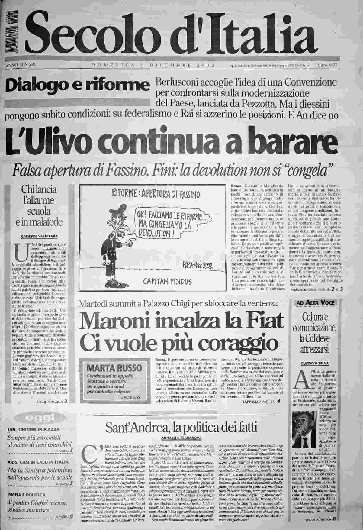 domenica 1 dicembre 2002
