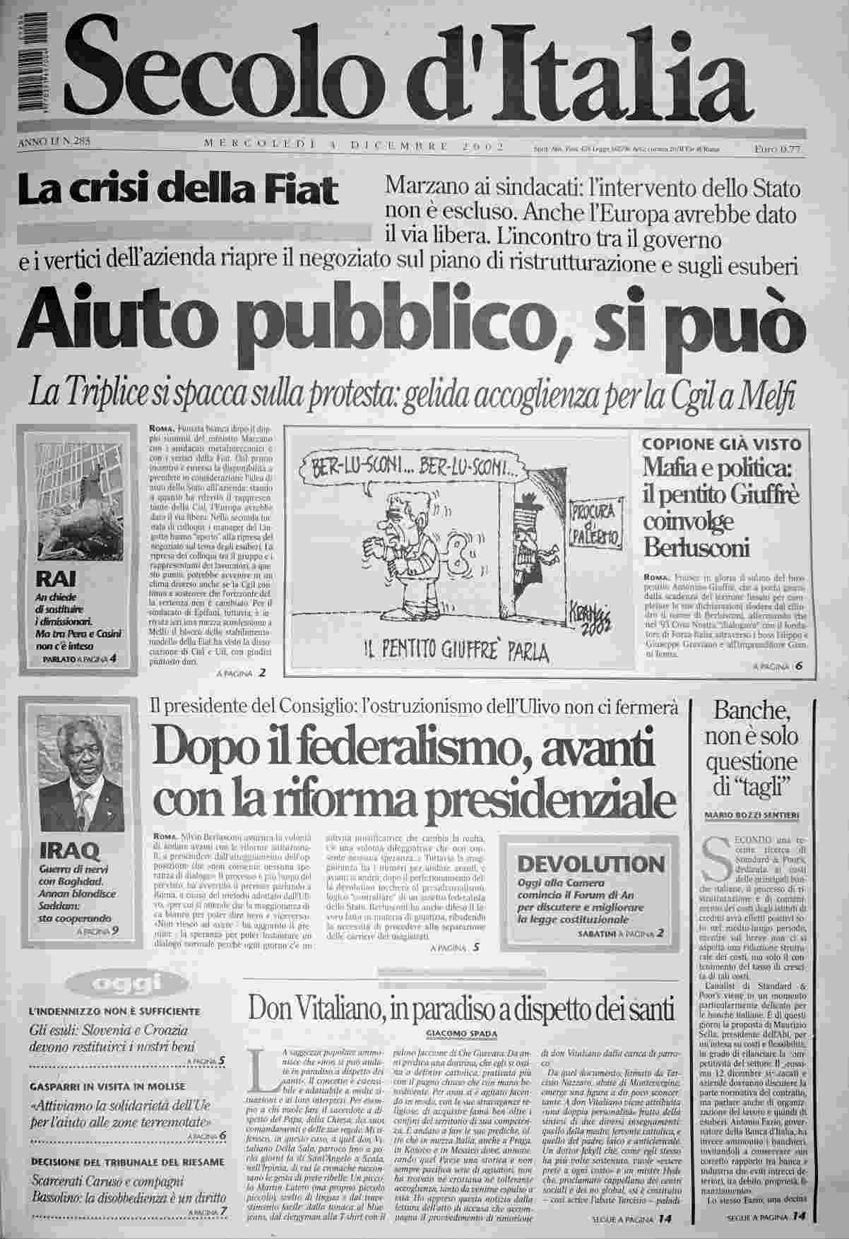 mercoledì 4 dicembre 2002
