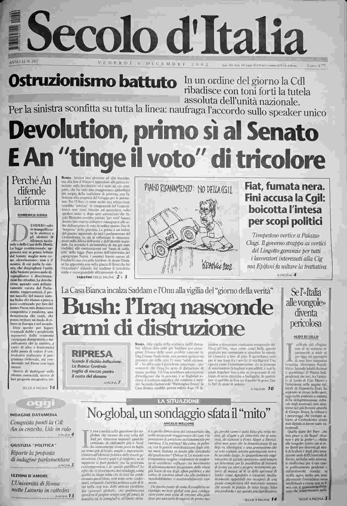 venerdì 6 dicembre 2002