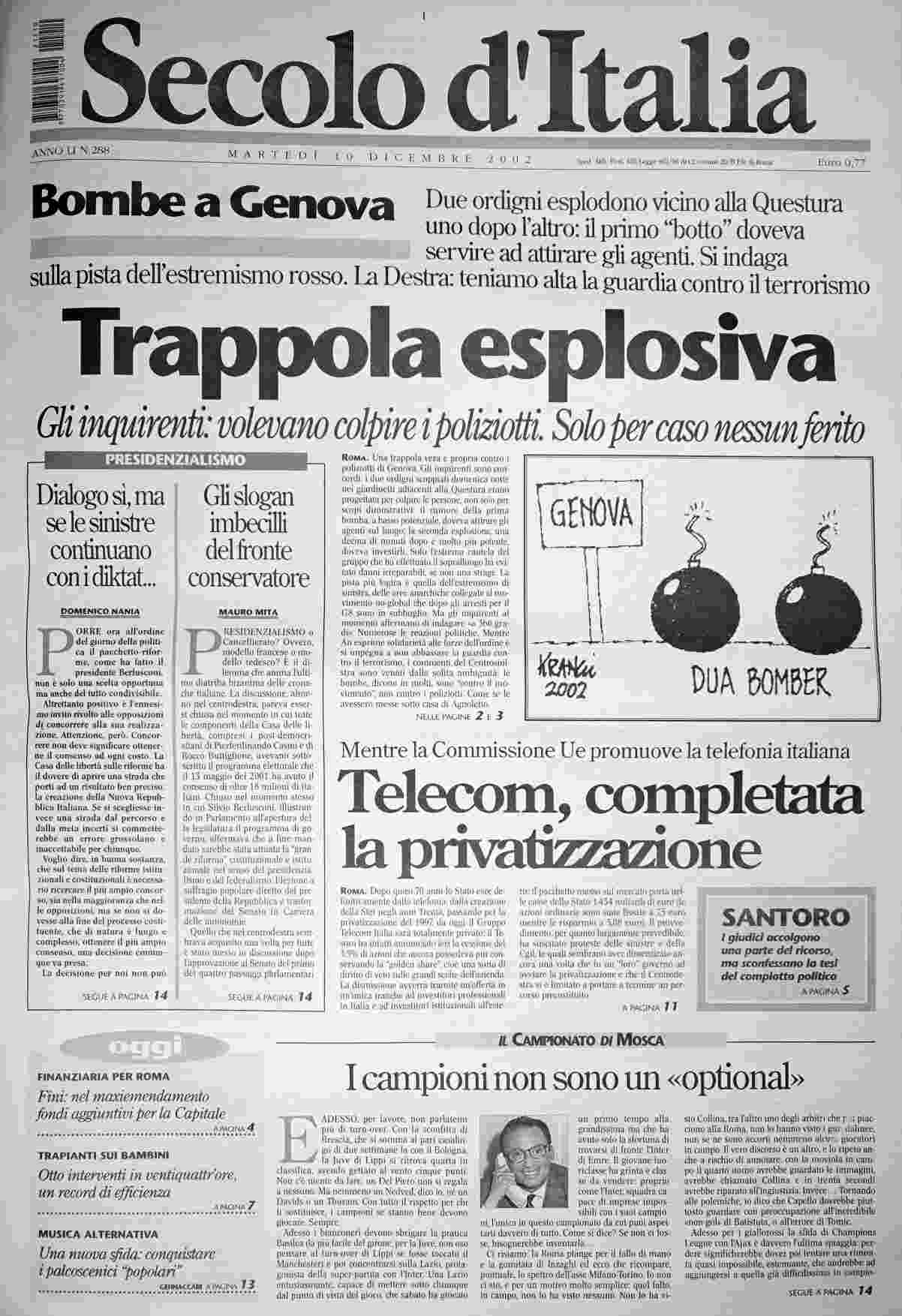 martedì 10 dicembre 2002
