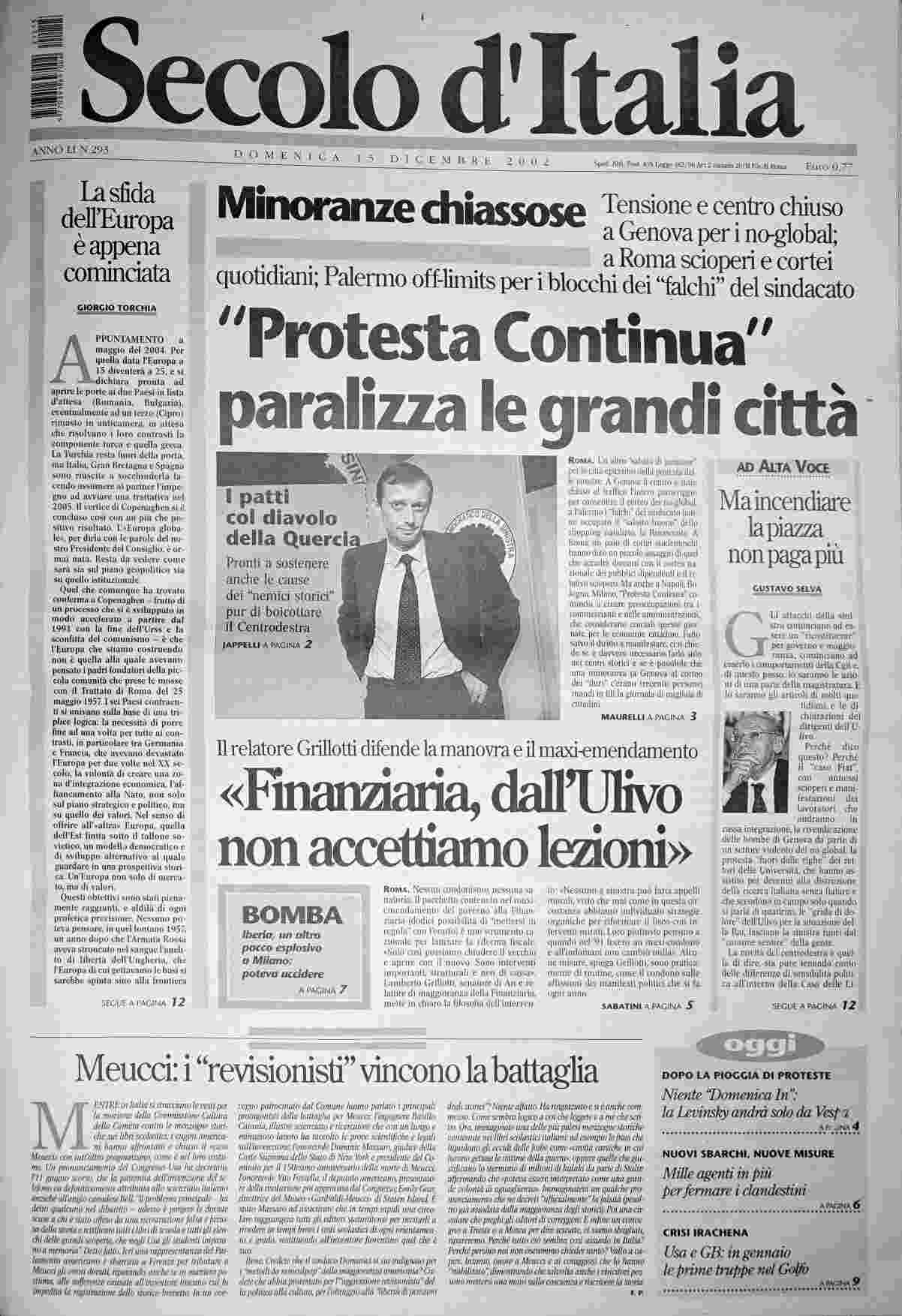 domenica 15 dicembre 2002