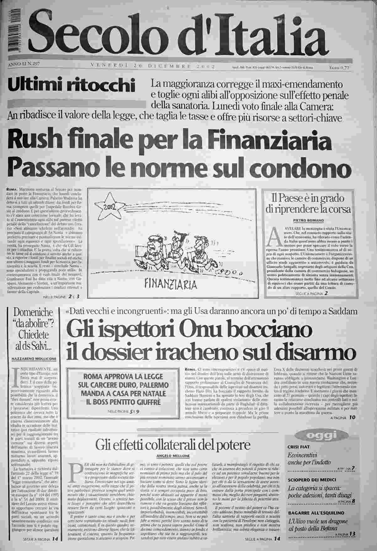 venerdì 20 dicembre 2002