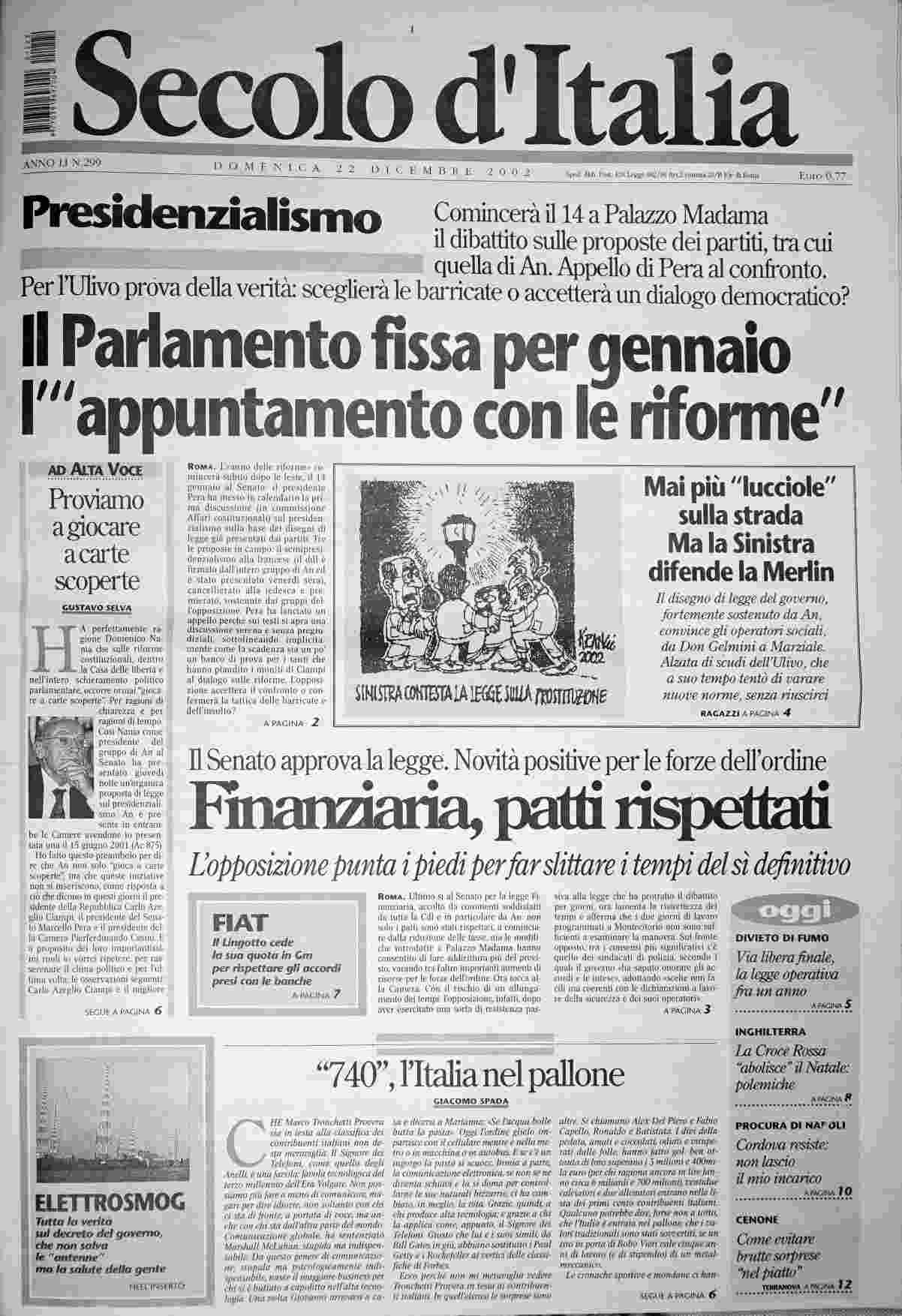 domenica 22 dicembre 2002
