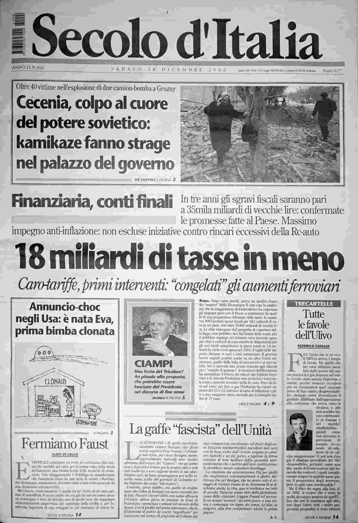 sabato 28 dicembre 2002